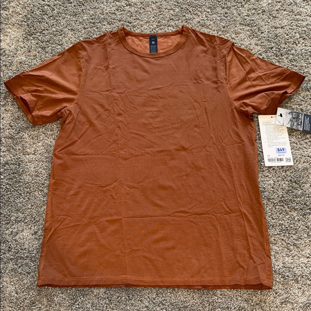 Lululemon Athletica Brown Short Sleeve Tee Crew Neck